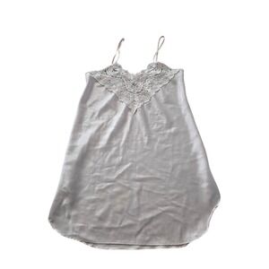 Lentelle Nightgown Lace Y2K Trimmed Satin Slip Dress Lingerie Vintage